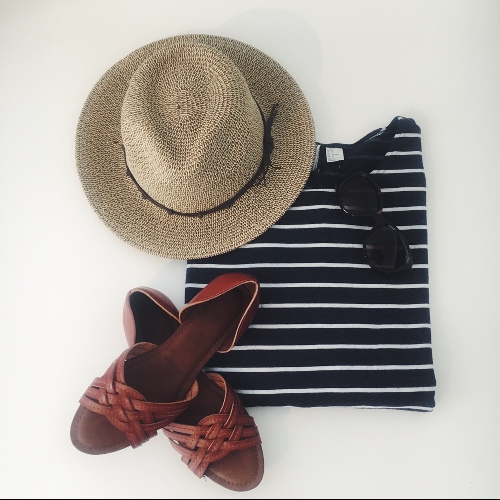 H&M 3/4 Sleeve Striped, Lightweight Sweatshirt